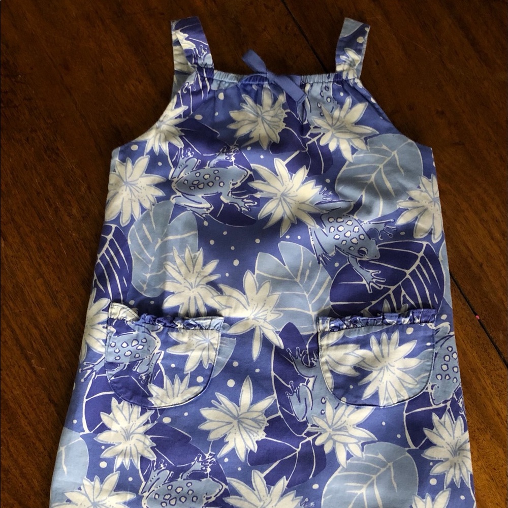 Lilly Pulitzer Periwinkle Frog Cotton Sundress